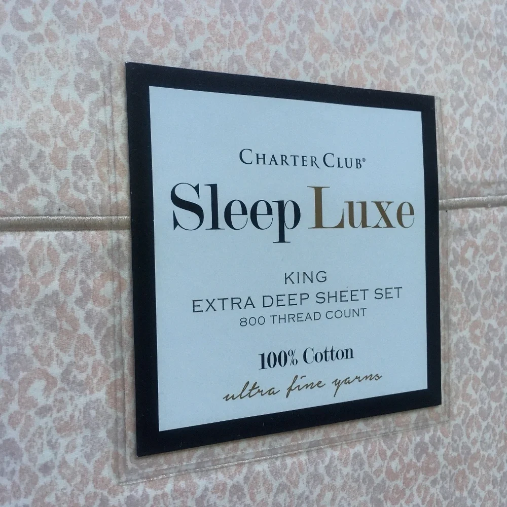 brand new Charter Club Sleep Luxe 800 TC 100% Cotton KING EXTRA DEEP Sheet Set